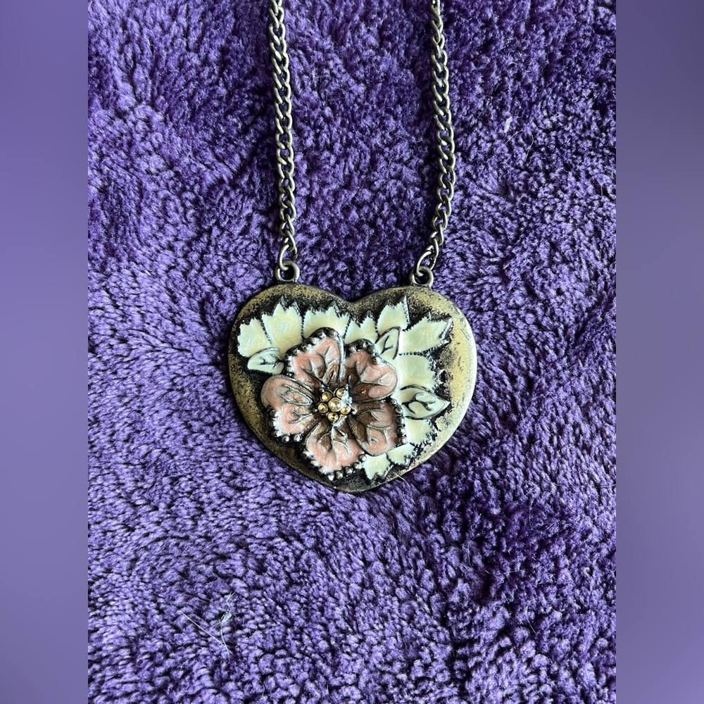 Floral Heart Shaped Necklace